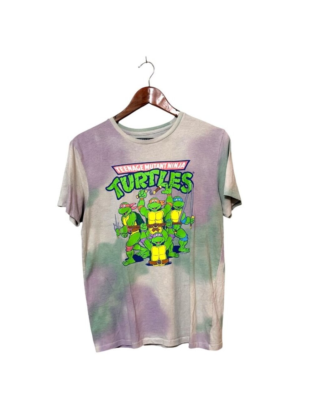 Vtg Teenage Mutant Ninja Turtles Tie-Dye Graphic Tee Old Navy Medium - Picture 2 of 7